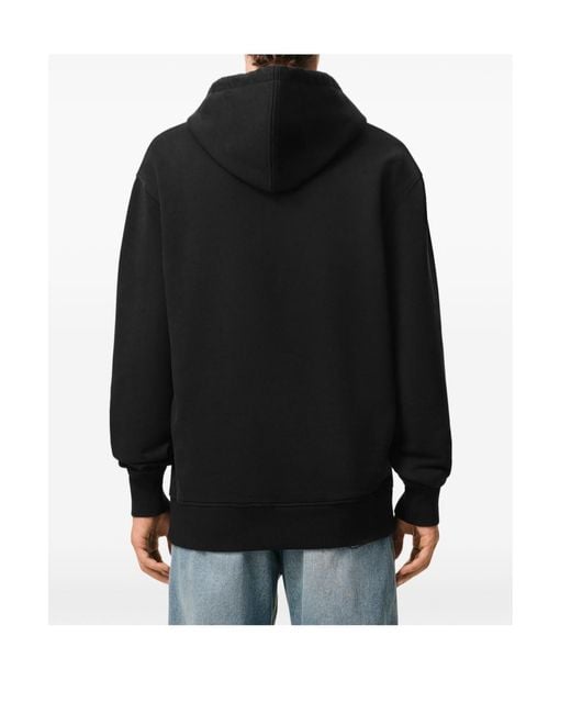 AMI Black Ami De Coeur Drawstring Hoodie for men