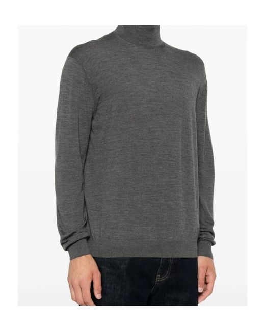Malo Gray Turtleneck Sweater for men