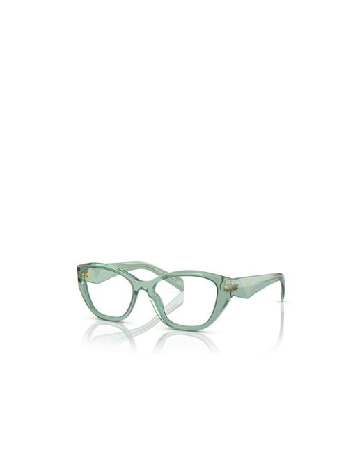 Prada Metallic Eyewear Cat-Eye Glasses