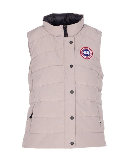 Canada Goose Women's Pink Freestyle Vest Frontal Zip Closure