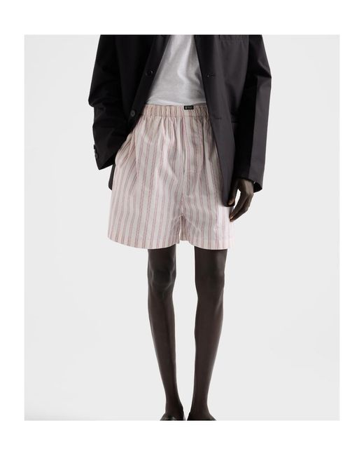 Prada Multicolor Poplin Bermudas for men