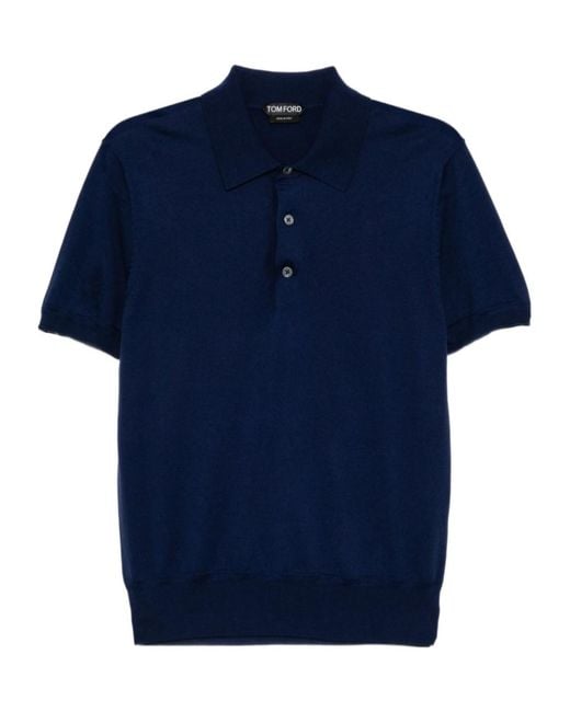 Tom Ford Blue Short-Sleeved Polo Shirt for men