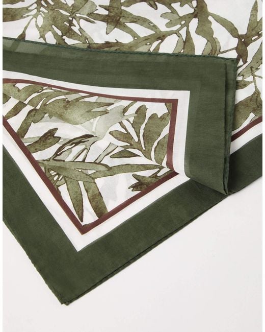 Brunello Cucinelli Multicolor Floral-Printed Striped Edge Scarf