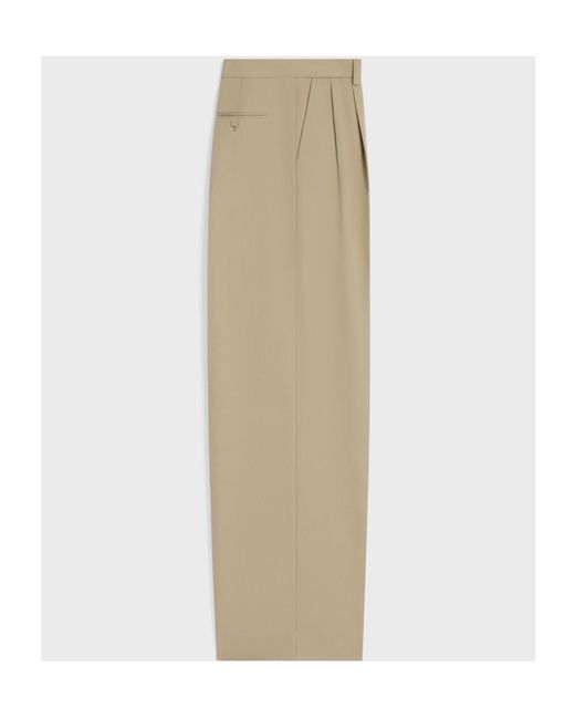 Céline Natural Pleated Trousers