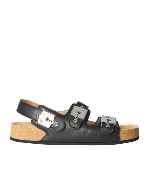 Balenciaga Black Flat Sandals