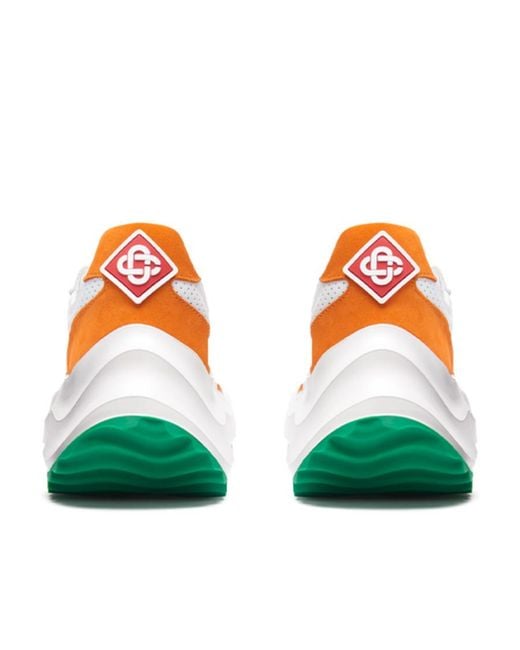 Casablanca White Atlantis Perforated Lace-Up Sneakers for men