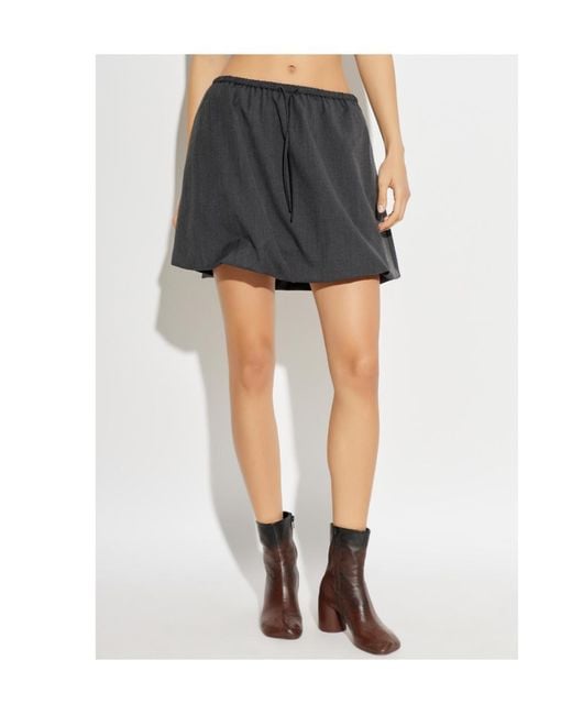 Samsøe & Samsøe Gray Saroko Drawstring Skirt