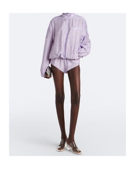 Christopher Esber Purple Light Leak Jacquard Romper