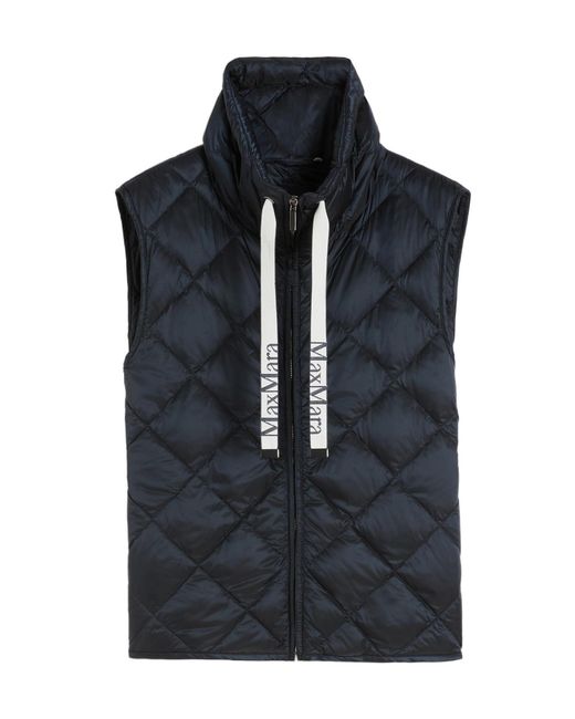 Max Mara Blue The Cube Tregic Zip-Up Drawstring Gilet