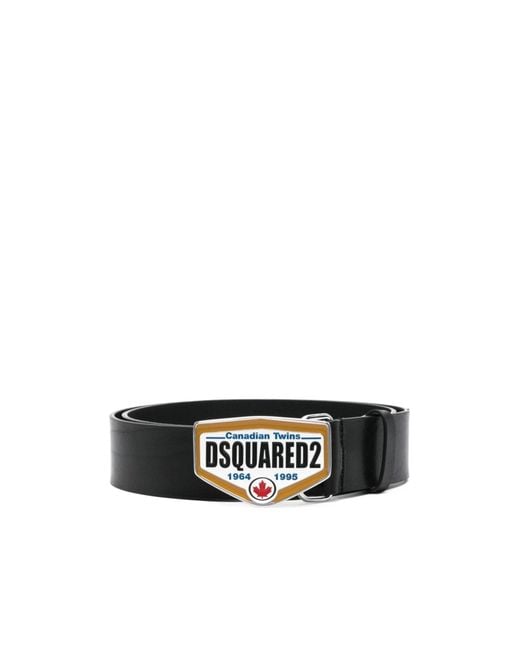 DSquared² White Logo Buckle Belt for men