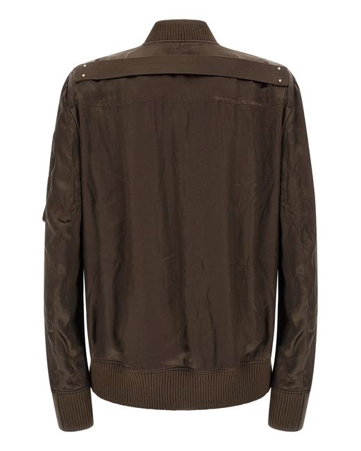 Rick Owens Brown Classic Flight Bomber Jacket for men