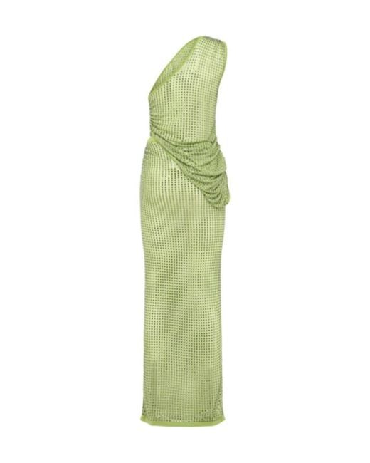 Christopher Esber Green Cirrus Cutaway One-Shoulder Dress