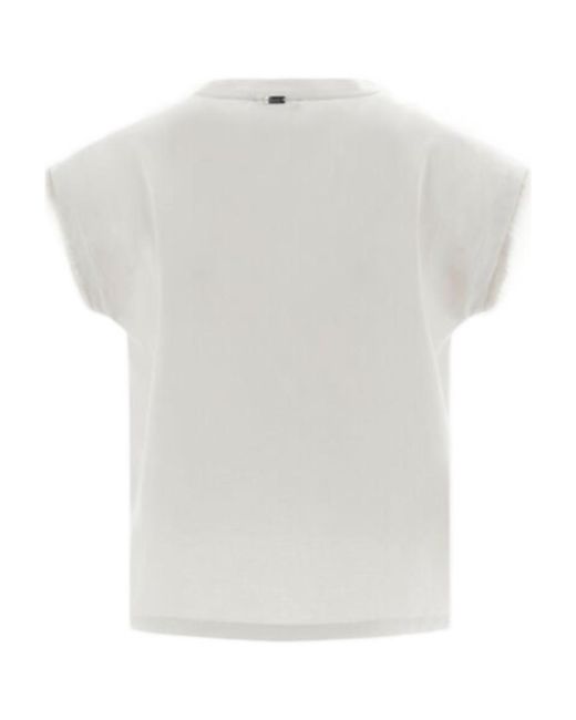 Herno White Plain Knitted T-Shirt
