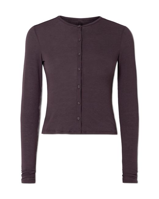 Skims Purple Button-Down Knitwear