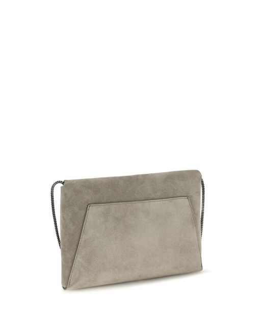 Brunello Cucinelli Natural Chain Strap Shoulder Bag