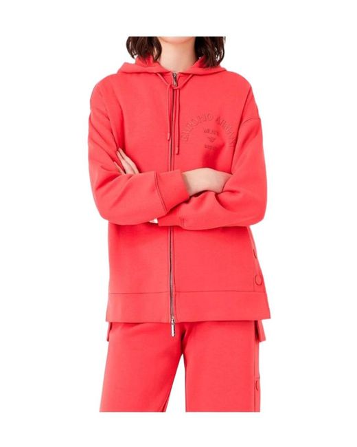 Emporio Armani Red Logo And Hat Casual Jacket