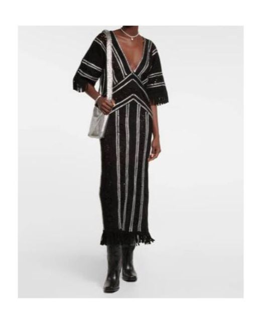 Dodo Bar Or Black Brett Suede Cutout Midi Dress