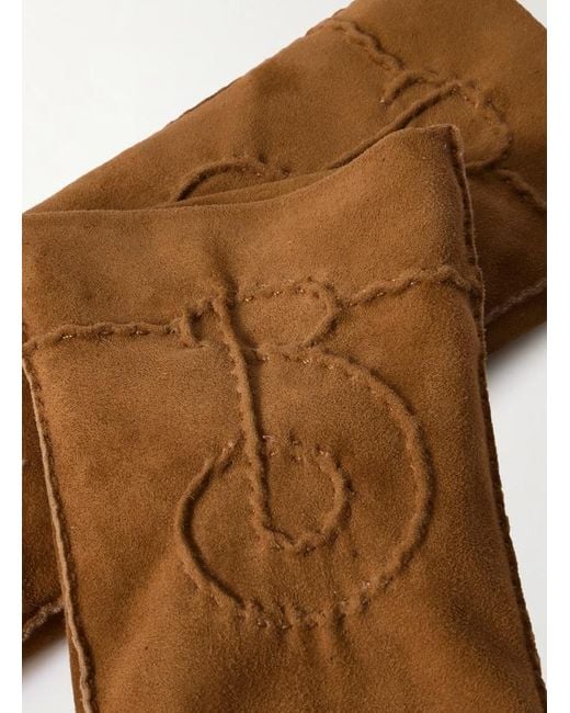 Burberry Brown Suede Gloves
