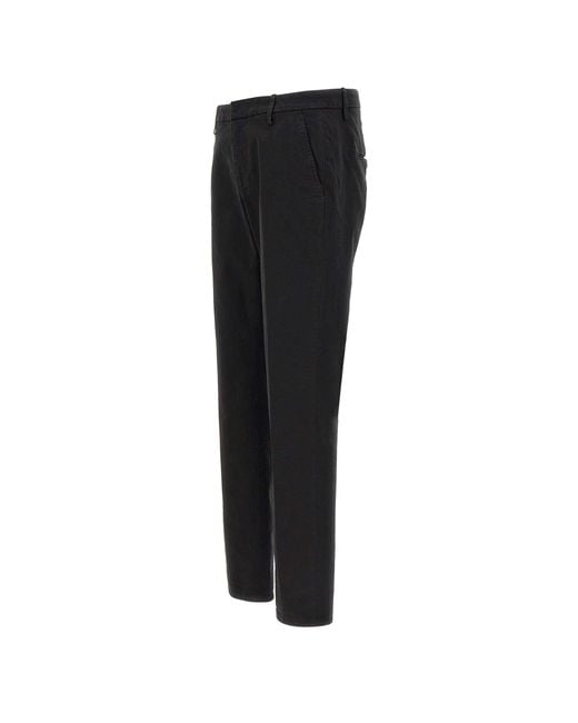 Dondup Black Gaubert Slim Fit Pants for men