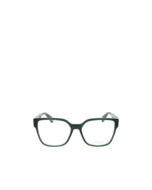 Chopard White Eyewear Square Frame Glasses