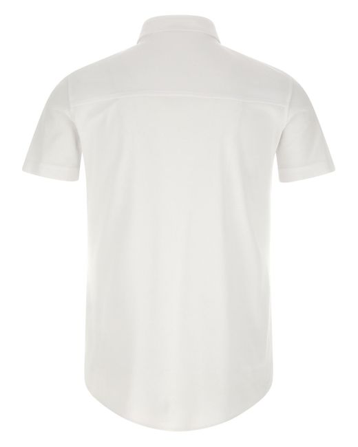 Brunello Cucinelli White Logo Embroidered Shirt