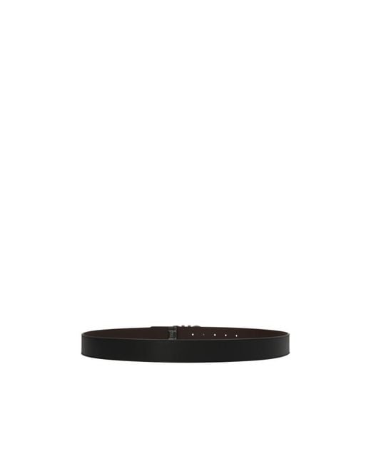 Ferragamo White Logo Double-Sided Belt for men