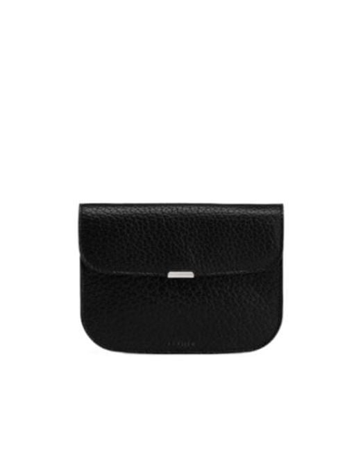 Lemaire Black Logo-Detail Leather Wallet