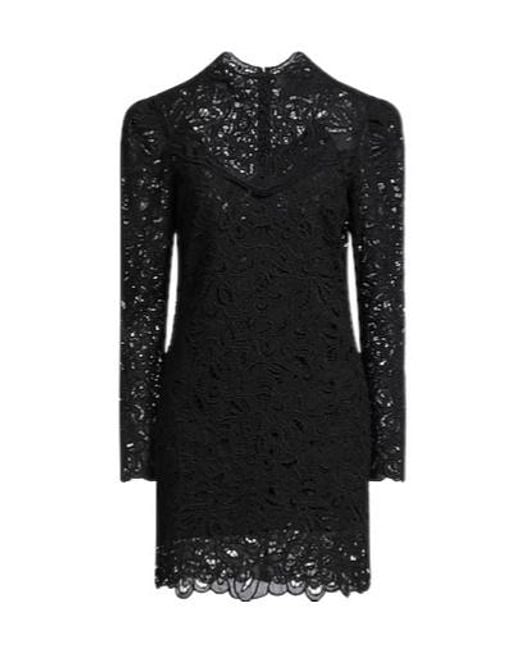 Isabel Marant Black Lace Long-Sleeved Dress