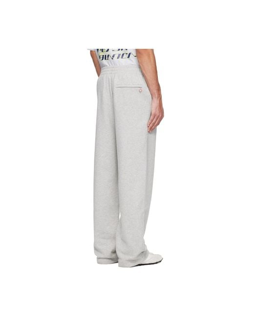 Casablanca Gray Drawstring Straight-Leg Trousers for men