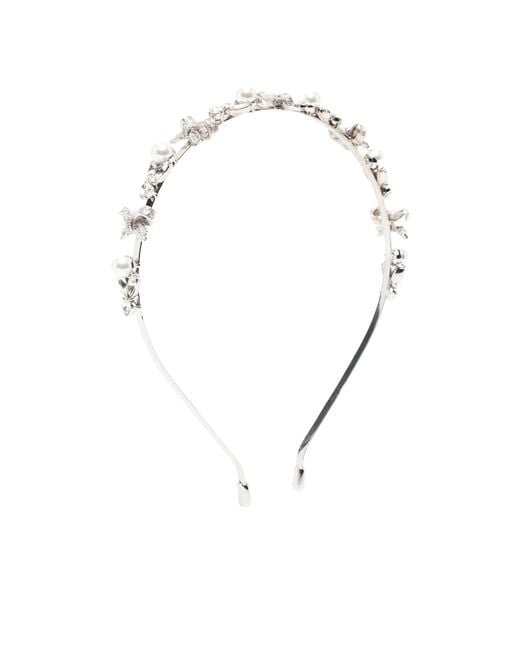 Self-Portrait Multicolor Bow-Detail Crystal-Embellished Headband