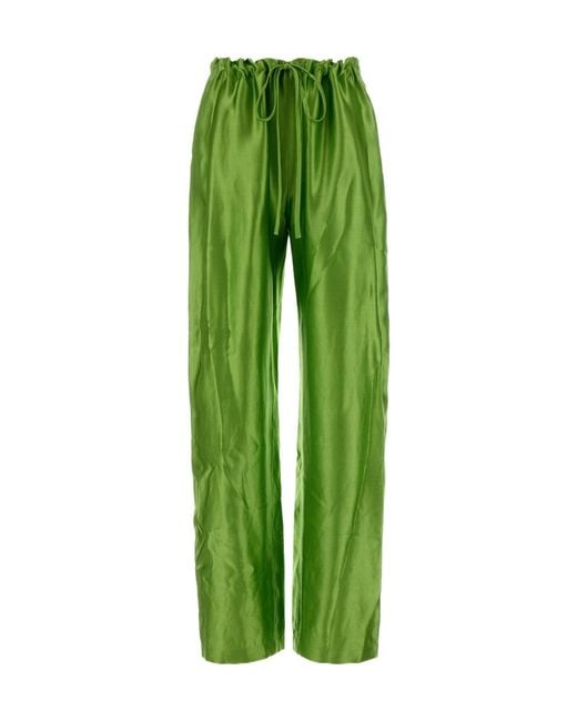 Khaite Green Wide Trousers
