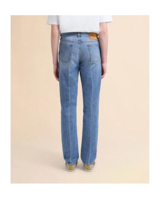 Marni Blue Straight Leg Denim Jeans for men