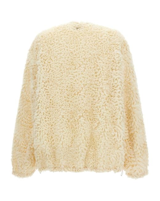 Herno Natural Mini Ruffle Jacket