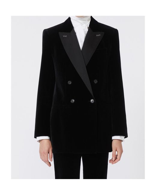Max Mara Black Double-Breasted Tailored Jacket