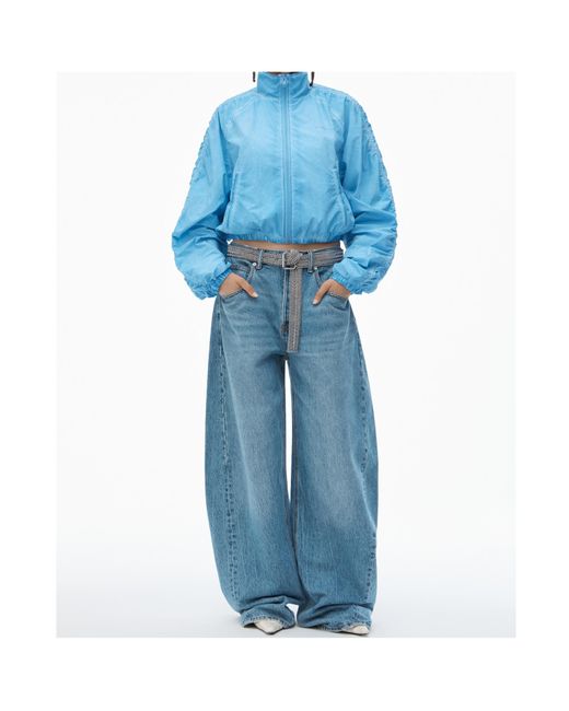 Alexander Wang Blue Ruched Track Jacket