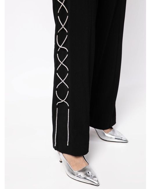 GIUSEPPE DI MORABITO Black Stretch Straight Leg Pants