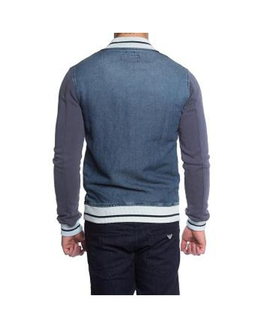 Armani Jeans Blue Long-Sleeved Casual Jacket for men