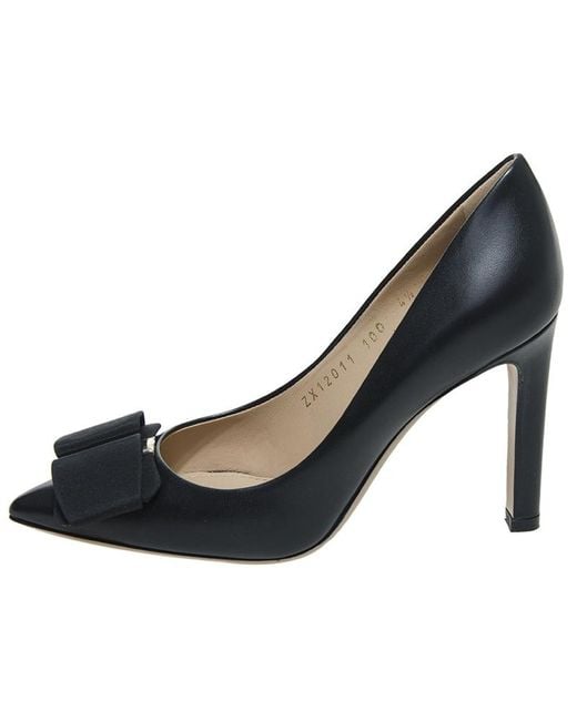 Ferragamo Black Bow High Heels