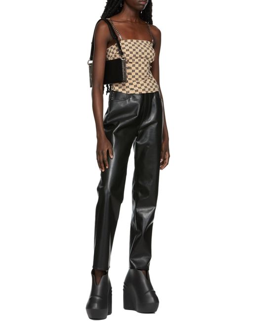 M I S B H V Pink Chain-Embellished Monogram Top