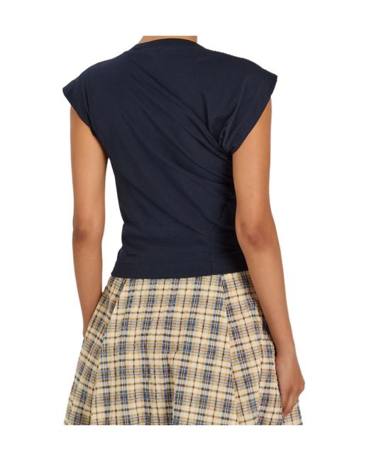 Vivienne Westwood Blue Asymmetric Cotton Top