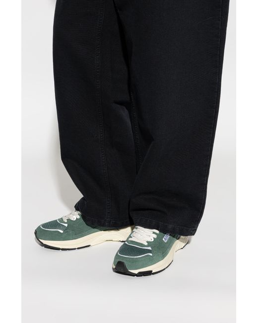 Autry Green Panelled Sneakers for men