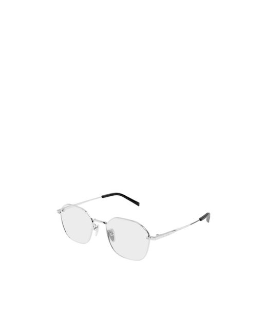 Gucci White Eyewear Geometric Frame Glasses for men