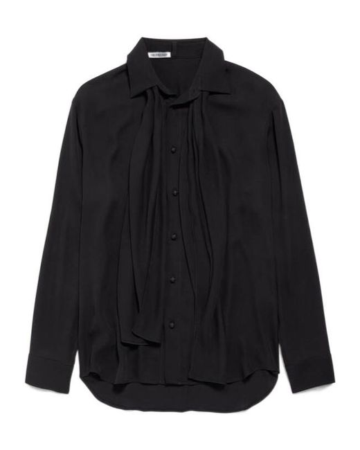 Balenciaga Blue Scarf Shirt