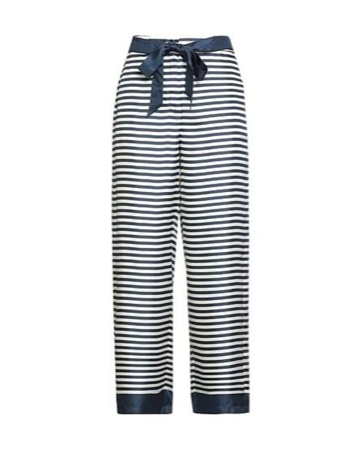 Max Mara Blue Striped Wide-Leg Pants