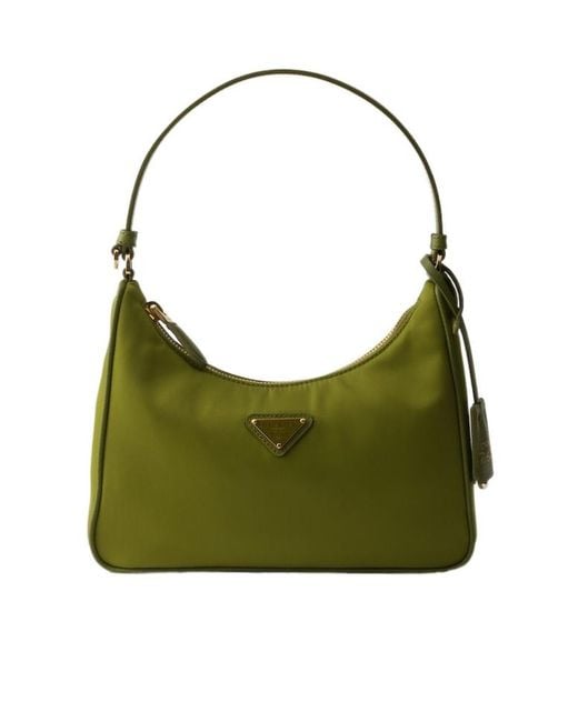 Prada Green Re-Edition 2005 Re-Nylon And Saffiano Mini Bag