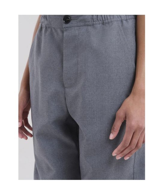 Marni Gray Symbol Straight Trousers