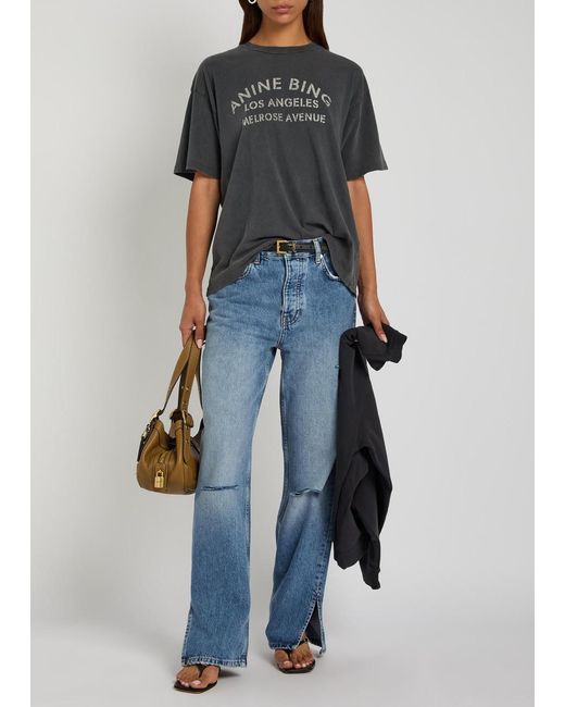 Anine Bing Blue Loose Straight-Leg Jeans