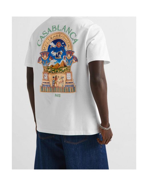 Casablanca White Printed T-Shirt for men
