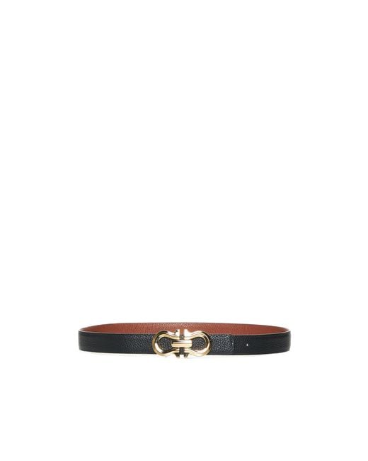 Ferragamo White Buckle Belt