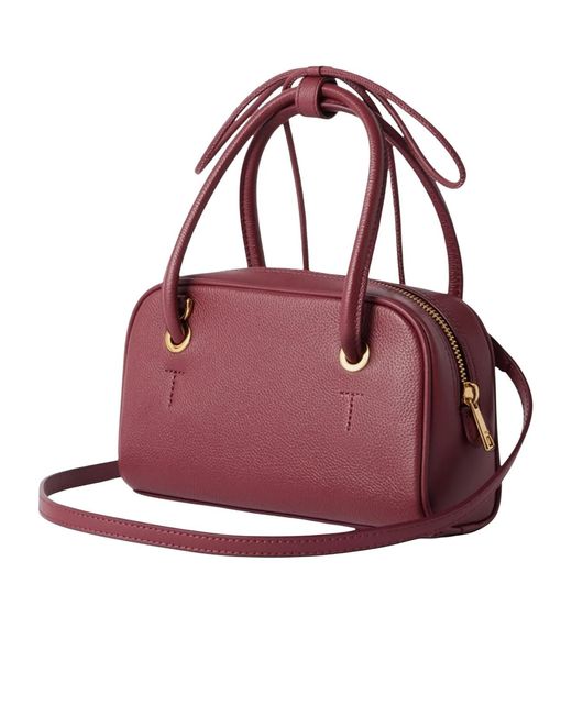 Furla Red Xl Dome Leather Cross Body Bag